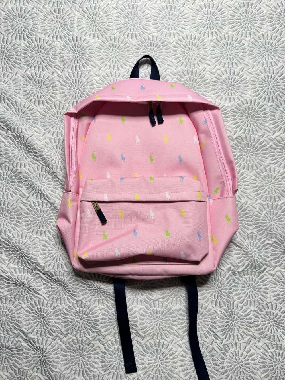 Polo Ralph Lauren Pink Multi All Over Pony Print Backpack